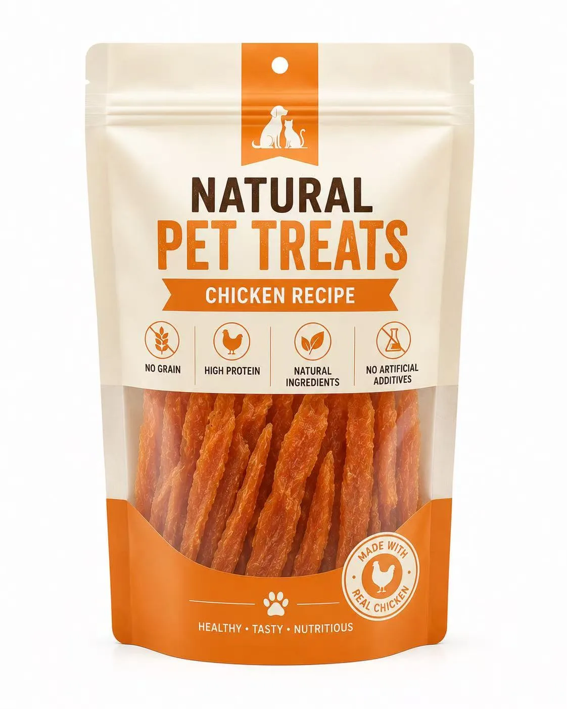 Pet food stand up pouch example