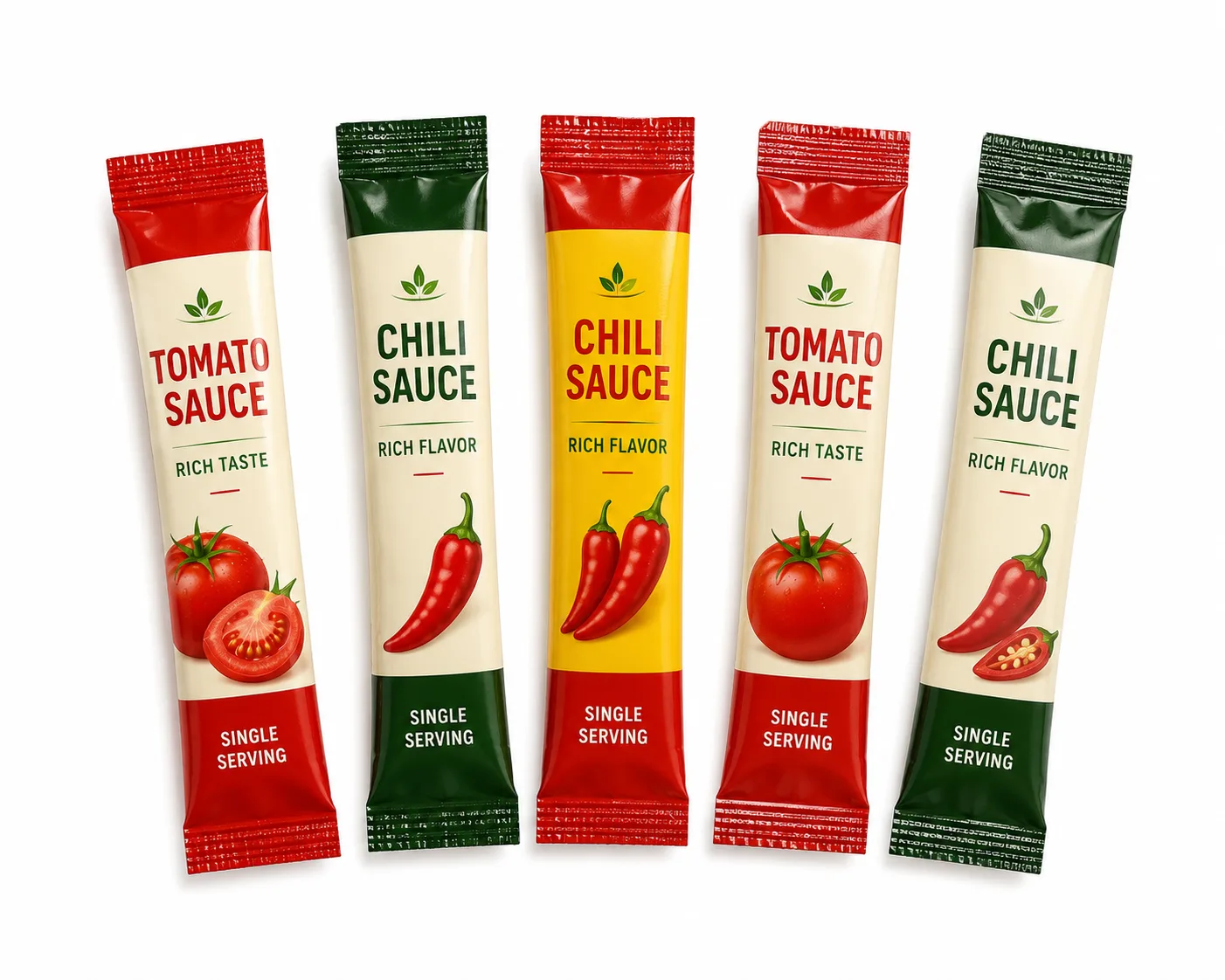Ready food three side seal pouch example
