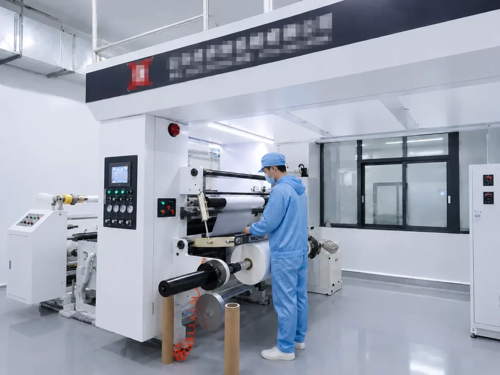 Flexible packaging lamination machine workshop for laminated roll film and custom printed pouch production